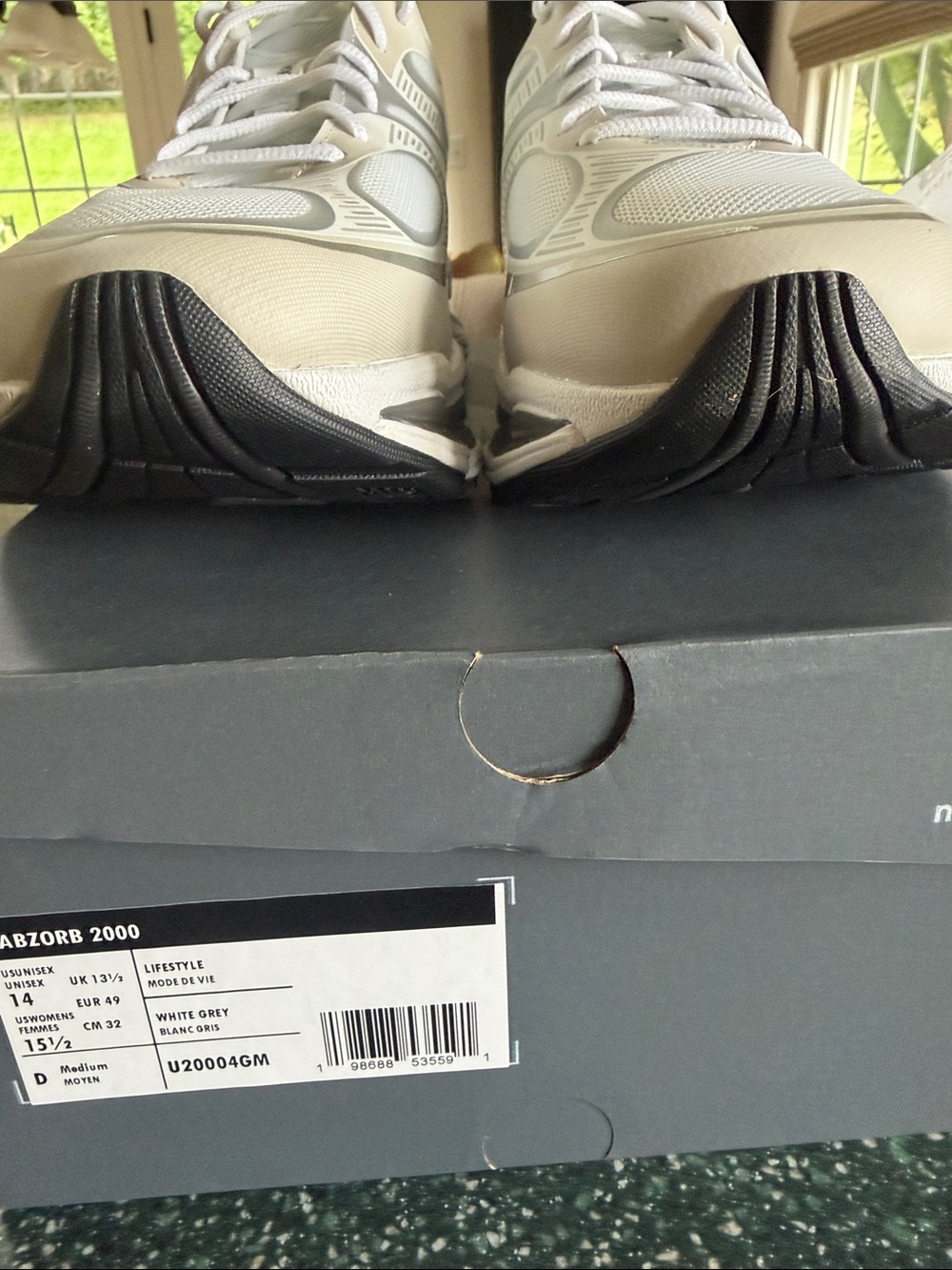 New Balance Men’s Athletic Shoes in White, Gray and Black
